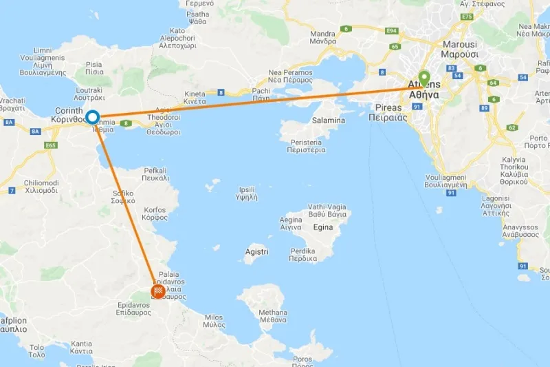 Travel in Argolis Ancient Site and Corinth Canal
