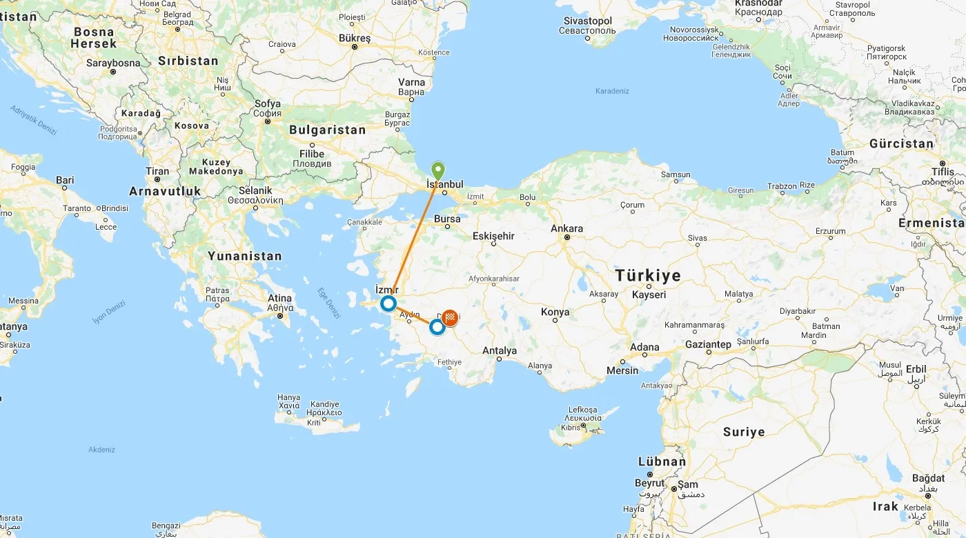 Pamukale (Cotton Castle) and Aphrodias Travel by Flight 