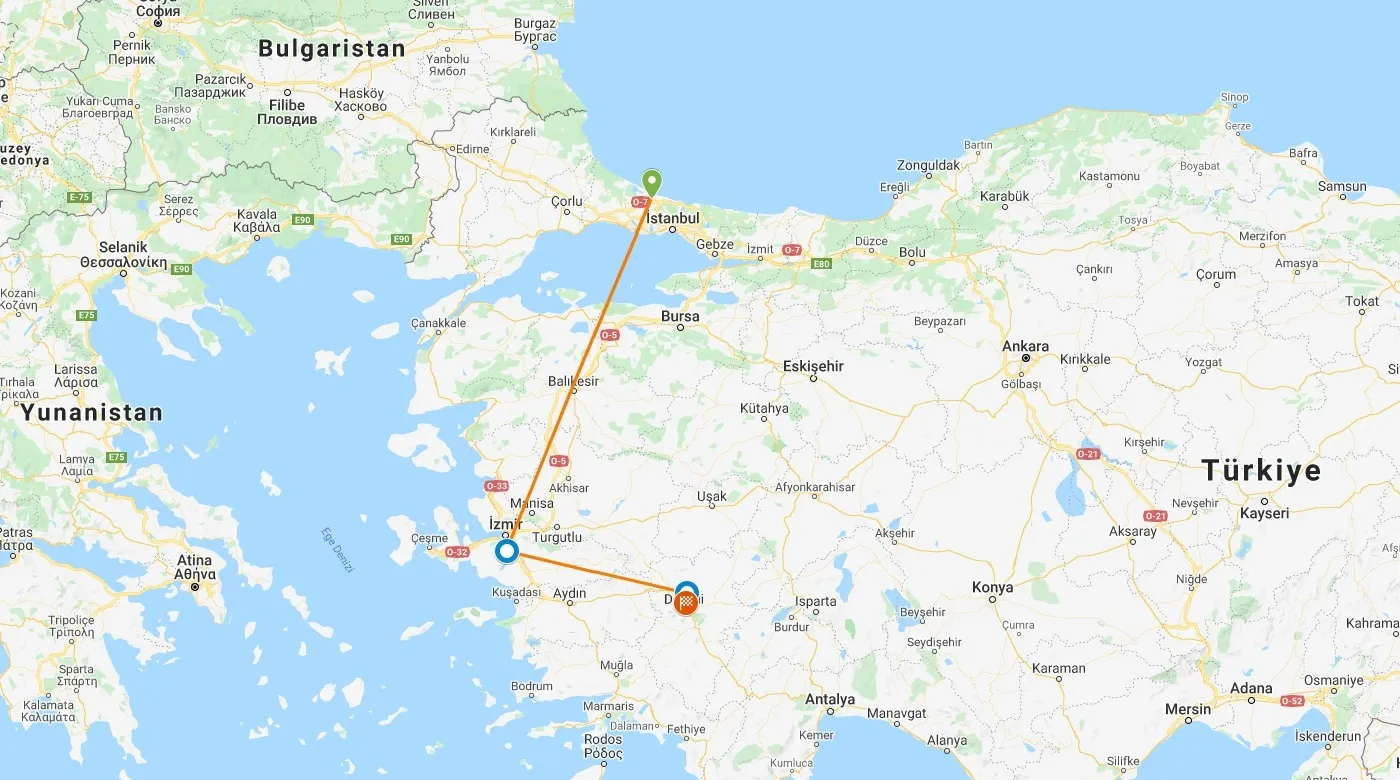 Travel in Pamukkale and Laodicea Biblical Cities by Flight