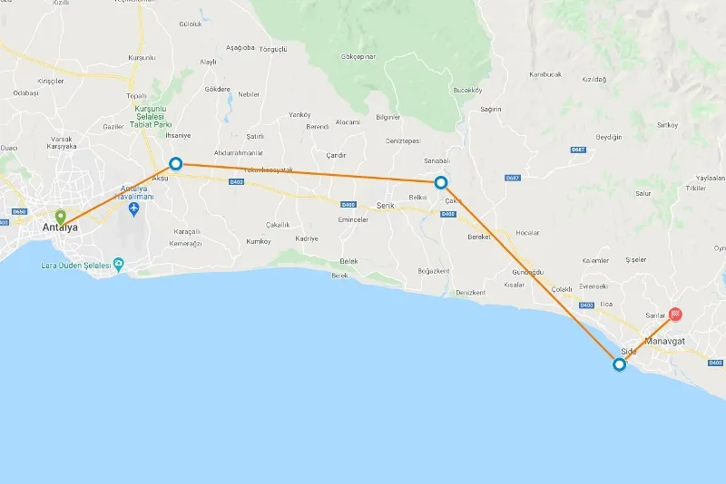 One Day Travel to Perge, Aspendos, and Side