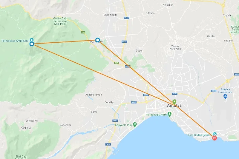 Travel to the Ancient City of Termessos and Duden Waterfalls